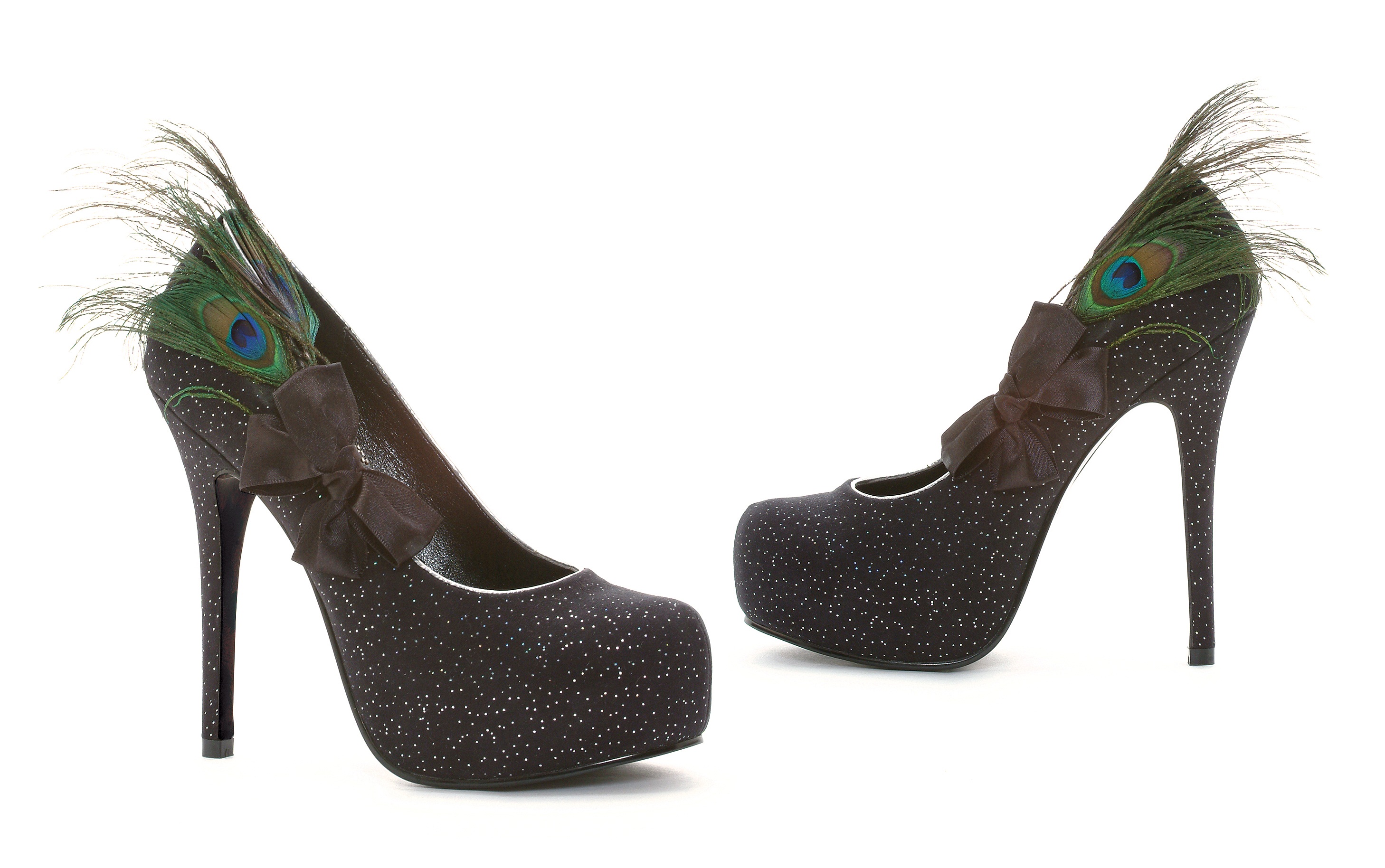 Iridescent - 5 Inch Peacock Glitter Pump